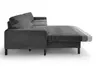 Ecksofa CALM MOVE 2.0 - Longchair links mit 2,5-Sitzer, Schlaffunktion, Feincord, Anthrazit