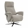 Sessel Tulsa Relax - Größe L, inkl. Kopf-/Fußteil/Rückenlehne verstellbar, Stoff, Graubeige