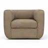 Sessel Stormy - drehbar, Stoff, Rauchbraun