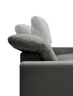 Ecksofa - CALM FLEX 2.0, 3-Sitzer mit Longchari rechts, Kopfteil verstellbar, Stoff, Dunkelgrau