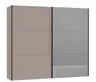 Schwebetürenschrank JOIN IT- B ca. 252 cm, Nougat, Spiegel, Dunkel