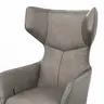 Sessel Noto Relax II - Rückenlehne verstellbar, Leder, Eisengrau