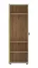 Garderobenschrank - B ca. 62 cm, Kaschmir, Cremona Eiche Nachbildung, Spiegel