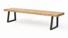 Holzbank Clifton - Breite ca. 200cm, Wildeiche massiv, natur