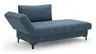 Schlafsofa Verano - Ausrichtung links inkl. Schlaffunktion und Bettkasten, Stoff, Petrol