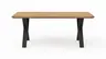 Esstisch Belfast - LB ca. 200x100 cm, Eiche massiv, X-Gestell asymmetrisch