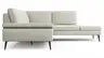 Ecksofa Houston - 2,5-Sitzer, Eckelement und 1-Sitzer mit Abschlussteil rechts,  inkl. Sitztiefenverstellung und Armlehne klappbar, Stoff, Natur