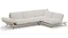 Ecksofa Valdemoro - 2,5-Sitzer mit  Longchair rechts inkl. Rückenlehne verstellbar, Stoff, Creme