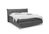 Boxspringbett HAROA- Liegefläche ca. 180x200 cm, Stoff, Anthrazit, inkl. Topper