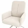 Armlehnstuhl Evania - Dreh und Relax-Funktion, hoher Rücken, Stoff, Creme