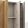 Drehtürenschrank Loretto - B ca. 254 cm, Melamin Astig hell