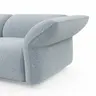 Ecksofa Motone - Ecke links mit 2,5-Sitzer, Stoff, Hellblau