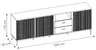 TV-Board - B ca. 200 cm, Schwarz