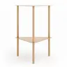 Beistelltisch Dagny - BHT ca. 40x55x40 cm, Dreieckig, Metall, Beige