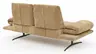 Sofa Lucero 2.0 - 2-Sitzer inkl. Drehsitz, Rollout-Armlehne und Sitztiefe verstellbar, Stoff, Cognac