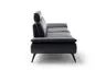 Sofa Collina - 2,5-Sitzer, Leder, Schwarz