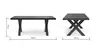 Esstisch Clifton - LB ca. 200x100 cm, Zerreiche massiv, Smoke
