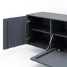 Lowboard Estana - Eiche massiv, Anthrazit 