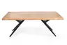 Esstisch - LB ca. 200x100 cm, Eiche massiv geölt, Baumkante, Schwarz