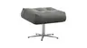 Hocker Terni - Sternfuss, Leder, Grau