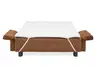  Faltsofa Easy - 2-Sitzer, ca. 140 cm inkl. Schlaffunktion/Topper/Armteil verstellbar, Stoff, Rot