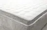 Boxspringbett JEANETTE- Liegefläche ca. 140x200 cm, Stoff, Grau