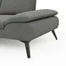 Ecksofa Collina - Longchair links, 2,5-Sitzer inkl. Sitztiefen- u. Armlehehnenverstellung, Stoff, Dunkelgrau