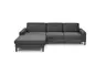 Ecksofa CALM MOVE 2.0 - Longchair links mit 2,5-Sitzer, Schlaffunktion, Feincord, Anthrazit
