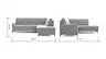 Ecksofa Merlos H. - 2,5-Sitzer mit Ecke rechts, Leder, Graubraun