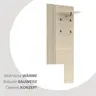 Garderobe - mit Beleuchtung, Riva Eiche Nachbildung, Basalt