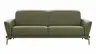 Sofa Amadena - 2,5-Sitzer inkl. Kopfteil verstellbar, Leder, Olive