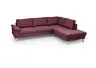 Ecksofa COOL - 2,5-Sitzer mit Ecke rechts, Stoff, Burgund