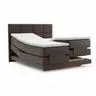 Boxspringbett Alpin Luxe - inkl. Kopf- und Fußteil verstellbar, Liegefläche ca. 160x200 cm, Stoff, Dunkelbraun