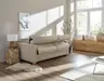 Sofa Lakeville 1 - 2-Sitzer inkl. Schlaffunktion, Gestell Schwarz, Stoff, Beige