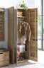 Garderobenschrank- B ca. 70 cm, Eiche, Massiv, Spiegel
