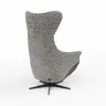 Relaxsessel Follina - Relaxfunktion (motorisch), Leder, Stoff, Grau