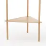 Beistelltisch Dagny - BHT ca. 40x55x40 cm, Dreieckig, Metall, Beige