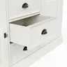 Highboard Louisiana - teilmassiv, Weiß