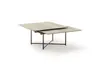 Couchtisch Cena - LB ca. 132x108 cm, Platten drehbar, Keramik, Travertin 