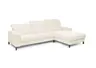 Ecksofa - CALM FLEX 2.0, 3-Sitzer mit Longchari rechts, Kopfteil verstellbar, Stoff, Weiß