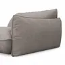 Trapezsofa Fluffy - 2-Sitzer mit Trapezelement und Abschlussteil inkl. Rückenlehne verstellbar, Stoff, Taupe