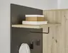 Kompaktgarderobe- Eiche Dekor, Schwarz