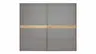 Schwebetürenschrank Viana - B ca. 271 cm, Lack, Steingrau, Riffholz, Balkeneiche