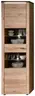 Vitrine - mit Beleuchtung, B ca. 58 cm, Eiche Nachbildung, Eiche dunkel Nachbildung