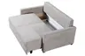 Sofa - 2-Sitzer, Schlaffunktion mit Bettkasten, Stoff, Cappuccino