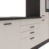 Küchenblock- ohne E-Geräte, B ca. 280 cm, Schwarz, Matt, Kaschmir, Matt