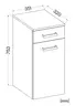 Badblock- B ca. 151 cm, Eiche Dekor