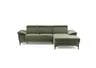 Ecksofa EZRA - 2-Sitzer, Ecke rechts inkl. Kopfteilverstellungen, Sitzvorzug, Stoff, Graugrün