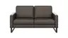 Sofa Enna - 2,5-Sitzer, Armlehne A, Leder, Schwarz, Kufe, Schwarz