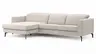 Ecksofa Rafaela 2.0 - Longchair mit 2,5-Sitzer rechts inkl. Sitzvorzug, Kopteilverstellung motorisch und Relaxfunktion motorisch im Longchair, Stoff, Champagner
